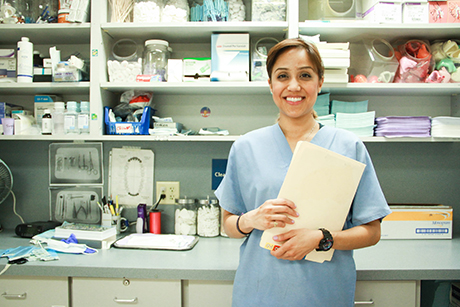 Betzy Leyva in SVdP's Dental Clinic