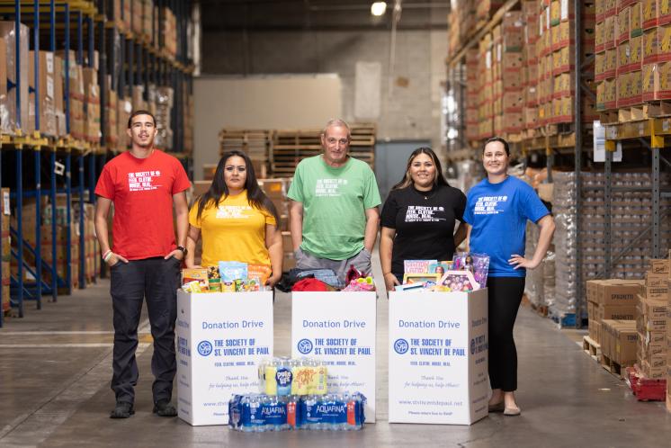 SVdP staff in food bank SVdP staff in food bank