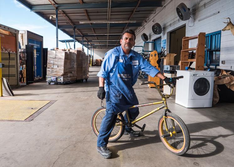 Frank Villegas, SVdP bike shop manager