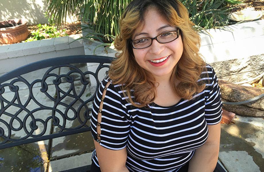 Anna Armenta poses for a photo at St. Vincent de Paul.