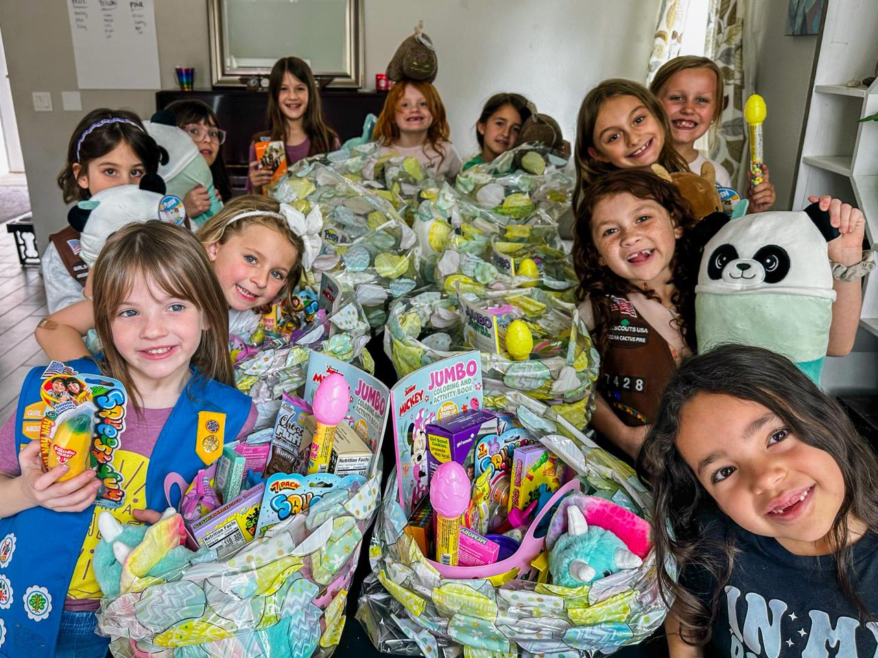 One of the troops that helped make Easter baskets.