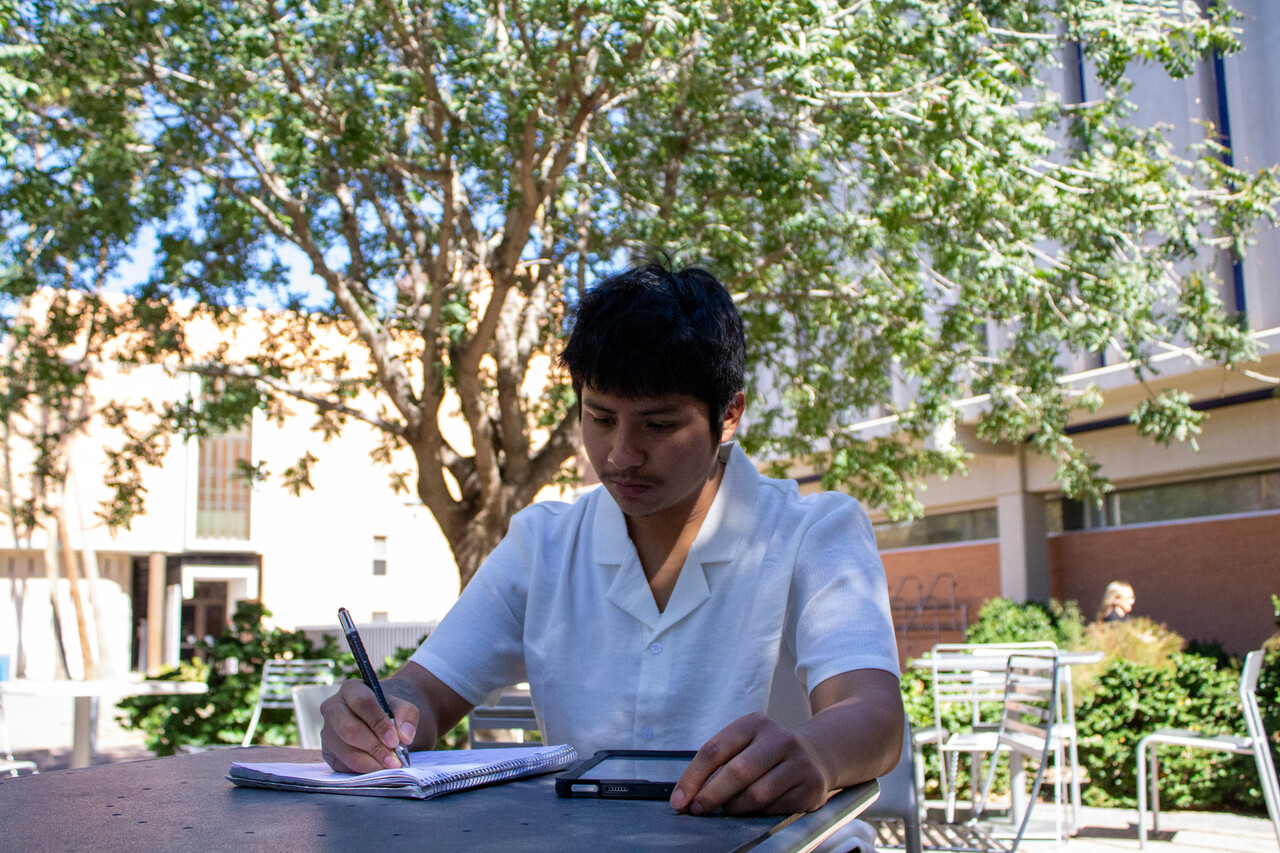 Jesse studying at ASU